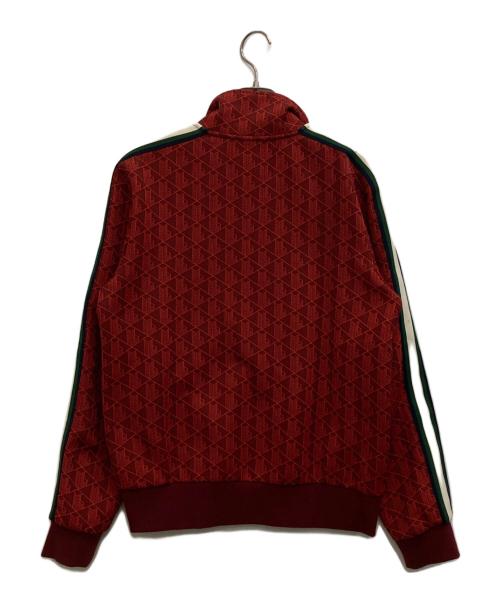 LACOSTE（ラコステ）LACOSTE (ラコステ) モノグラムジャガードトラックジャケット レッド サイズ:Mの古着・服飾アイテム