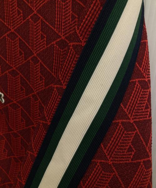LACOSTE（ラコステ）LACOSTE (ラコステ) モノグラムジャガードトラックジャケット レッド サイズ:Mの古着・服飾アイテム