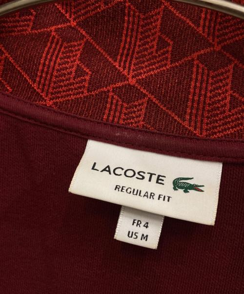LACOSTE（ラコステ）LACOSTE (ラコステ) モノグラムジャガードトラックジャケット レッド サイズ:Mの古着・服飾アイテム