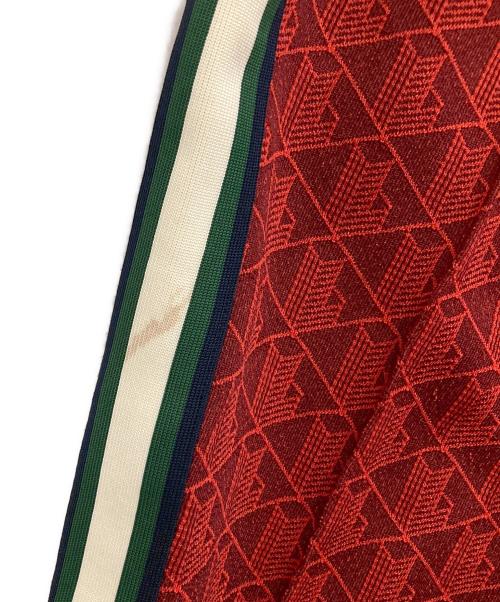 LACOSTE（ラコステ）LACOSTE (ラコステ) サイドテーピングモノグラムトラックパンツ レッド サイズ:XSの古着・服飾アイテム