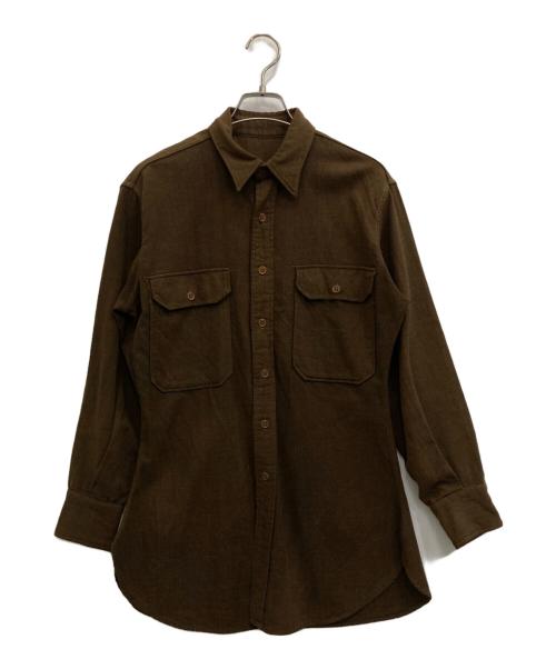 US ARMY（ユーエスアーミー）US ARMY (ユーエスアーミー) M-1937ウールシャツ ブラウン サイズ:FREEの古着・服飾アイテム