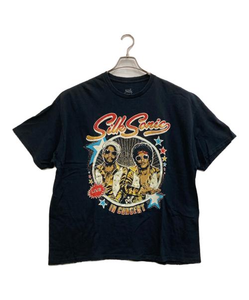 silk sonic（シルクソニック）silk sonic (シルクソニック) プリントTシャツ ブラック サイズ:2XLの古着・服飾アイテム