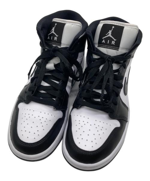 NIKE（ナイキ）NIKE (ナイキ) エア ジョーダン 1 MID ホワイト×ブラック サイズ:25の古着・服飾アイテム