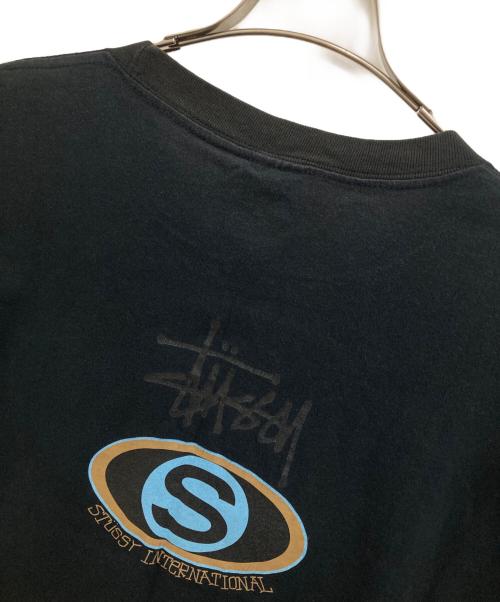 stussy（ステューシー）stussy (ステューシー) プリントTシャツ ブラック サイズ:Mの古着・服飾アイテム