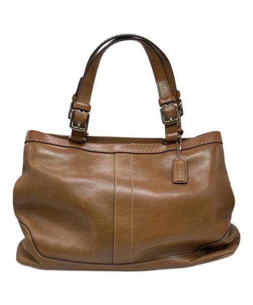 COACH（コーチ）COACH (コーチ) レザーハンドバッグ ブラウンの古着・服飾アイテム