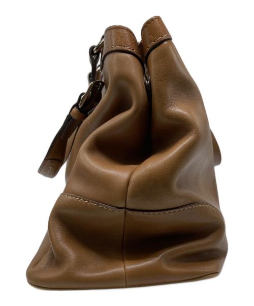 COACH（コーチ）COACH (コーチ) レザーハンドバッグ ブラウンの古着・服飾アイテム