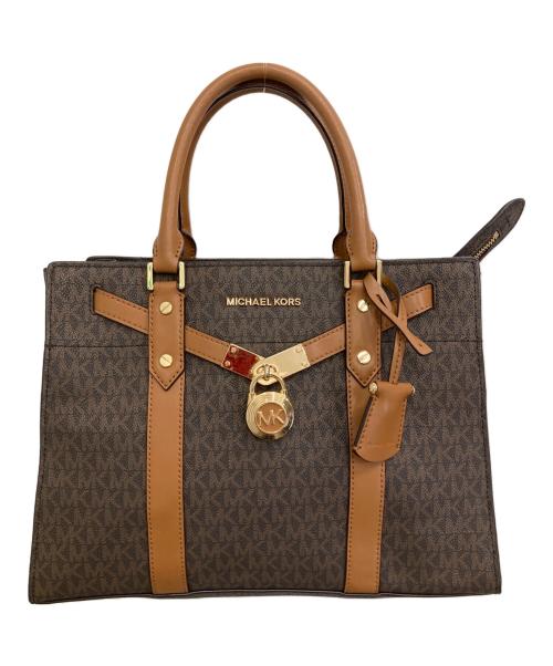 MICHAEL KORS（マイケルコース）MICHAEL KORS (マイケルコース) ヌーボー ハミルトン サッチェル 2WAYバッグ ブラウンの古着・服飾アイテム