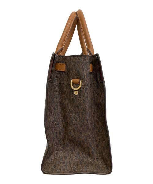 MICHAEL KORS（マイケルコース）MICHAEL KORS (マイケルコース) ヌーボー ハミルトン サッチェル 2WAYバッグ ブラウンの古着・服飾アイテム