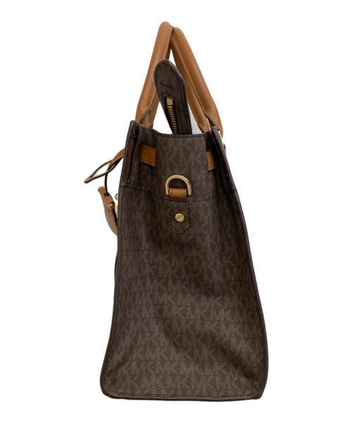 MICHAEL KORS（マイケルコース）MICHAEL KORS (マイケルコース) ヌーボー ハミルトン サッチェル 2WAYバッグ ブラウンの古着・服飾アイテム