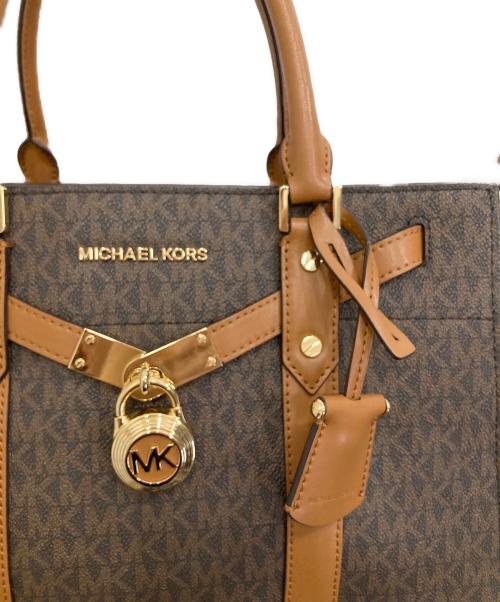 MICHAEL KORS（マイケルコース）MICHAEL KORS (マイケルコース) ヌーボー ハミルトン サッチェル 2WAYバッグ ブラウンの古着・服飾アイテム