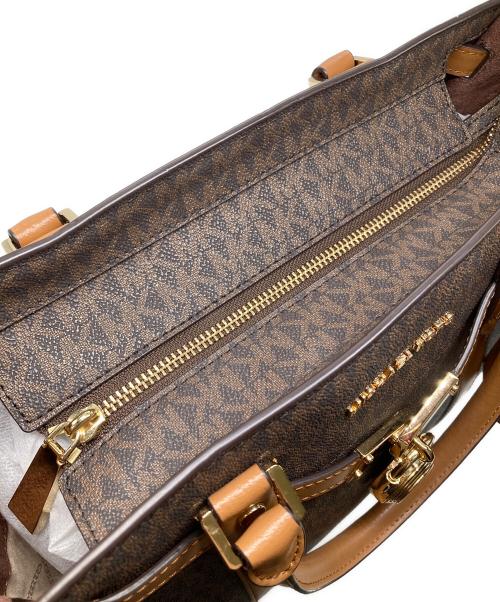 MICHAEL KORS（マイケルコース）MICHAEL KORS (マイケルコース) ヌーボー ハミルトン サッチェル 2WAYバッグ ブラウンの古着・服飾アイテム