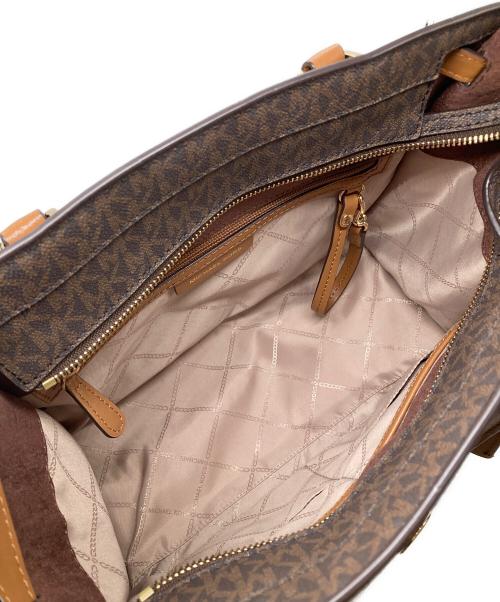 MICHAEL KORS（マイケルコース）MICHAEL KORS (マイケルコース) ヌーボー ハミルトン サッチェル 2WAYバッグ ブラウンの古着・服飾アイテム