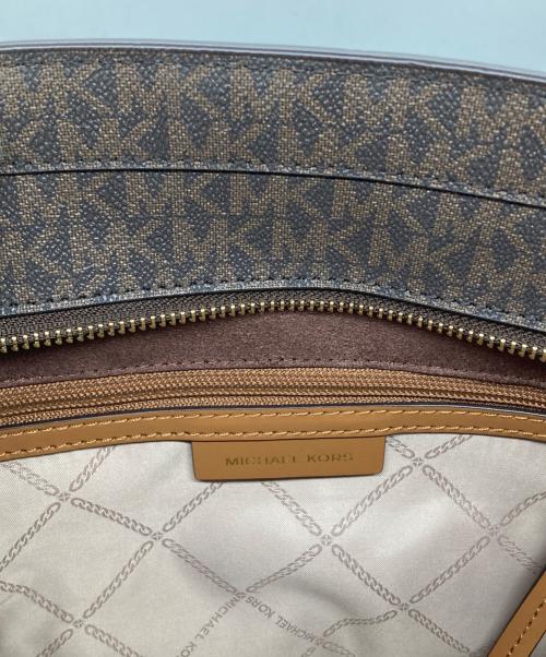 MICHAEL KORS（マイケルコース）MICHAEL KORS (マイケルコース) ヌーボー ハミルトン サッチェル 2WAYバッグ ブラウンの古着・服飾アイテム