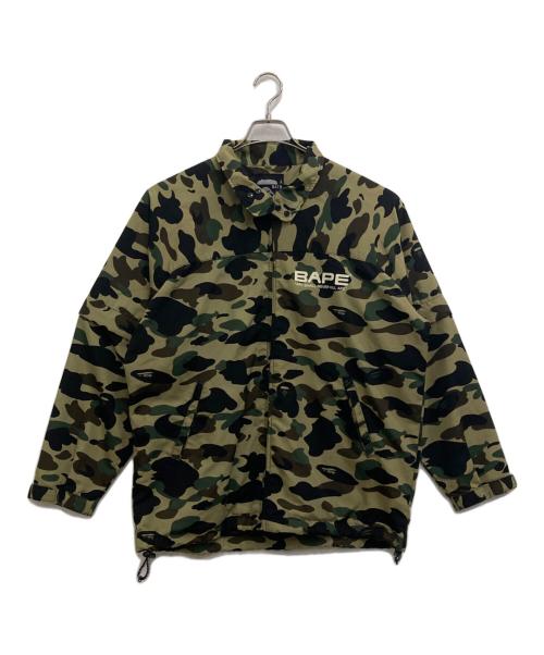 A BATHING APE（アベイシングエイプ）A BATHING APE (アベイシングエイプ) カモ柄コーチジャケット グリーン サイズ:Mの古着・服飾アイテム