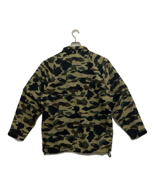 A BATHING APE（アベイシングエイプ）A BATHING APE (アベイシングエイプ) カモ柄コーチジャケット グリーン サイズ:Mの古着・服飾アイテム