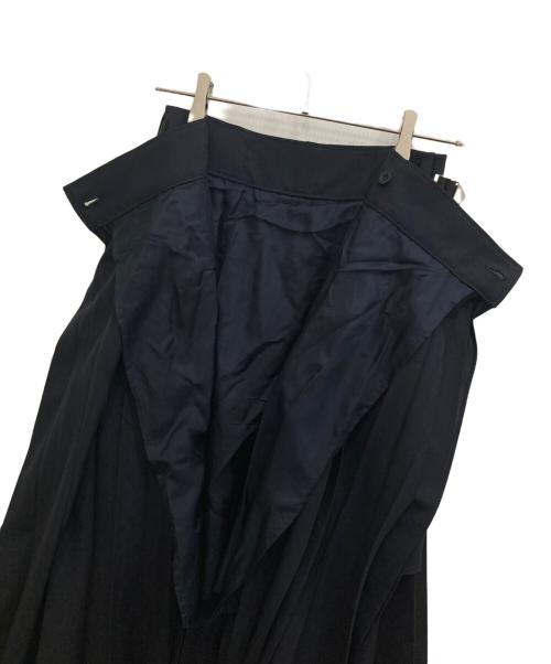 sacai（サカイ）sacai (サカイ) プリーツロングスカート ネイビーの古着・服飾アイテム