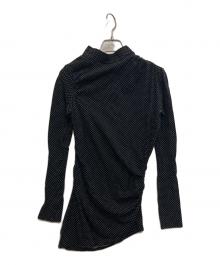 BELPER（ベルパー）の古着「DOT TWISTED TOP」｜ブラック