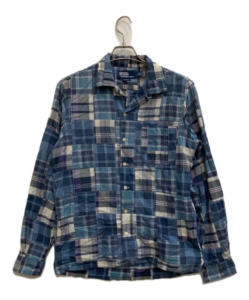 POLO RALPH LAUREN（ポロ・ラルフローレン）POLO RALPH LAUREN (ポロ・ラルフローレン) パッチワークシャツ ネイビー サイズ:Sの古着・服飾アイテム