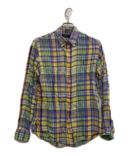POLO RALPH LAUREN（ポロ・ラルフローレン）POLO RALPH LAUREN (ポロ・ラルフローレン) リネンチェックシャツ マルチカラー サイズ:Sの古着・服飾アイテム
