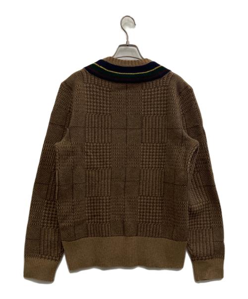 POLO RALPH LAUREN（ポロ・ラルフローレン）POLO RALPH LAUREN (ポロ・ラルフローレン) カレッジVネックニット ブラウン サイズ:Sの古着・服飾アイテム