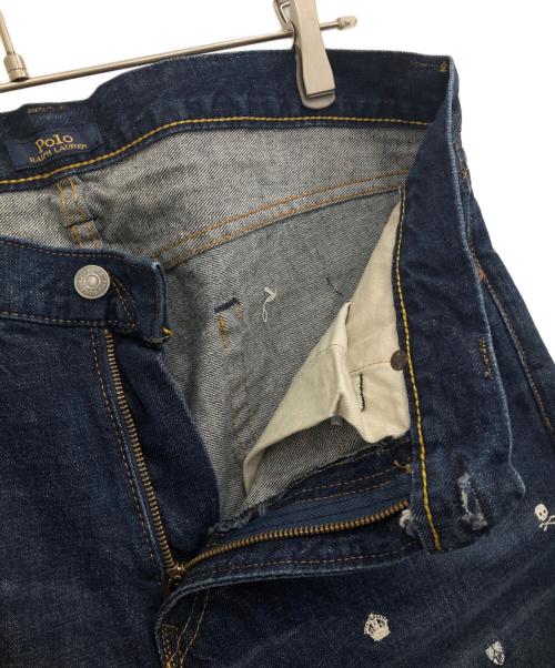 POLO RALPH LAUREN（ポロ・ラルフローレン）POLO RALPH LAUREN (ポロ・ラルフローレン) 刺繍デニムパンツ インディゴ サイズ:SIZE W32×L32の古着・服飾アイテム