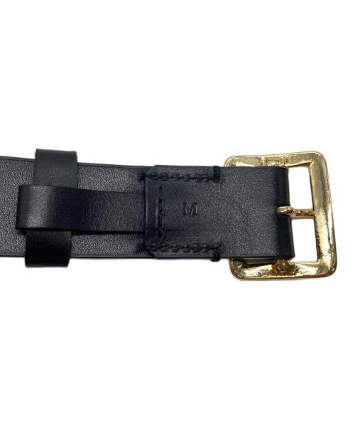 AURALEE（オーラリー）AURALEE (オーラリー) SQUARE BUCKLE BELT ブラック サイズ:Mの古着・服飾アイテム