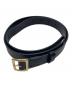 AURALEE（オーラリー）の古着「SQUARE BUCKLE BELT」｜ブラック