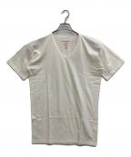 OLDE HOMESTEADERオールド ホームステッダー）の古着「VネックショートスリーブTシャツ」｜アイボリー