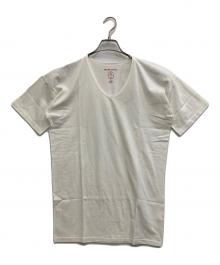OLDE HOMESTEADER（オールド ホームステッダー）の古着「VネックショートスリーブTシャツ」｜アイボリー