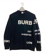 BURBERRY LONDONバーバリーロンドン）の古着「Horse Ferry Print Sweatshirt」｜ブラック