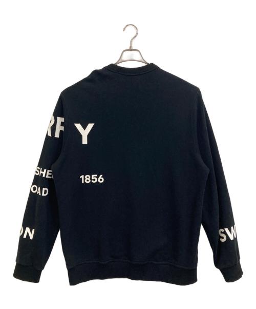 BURBERRY LONDON（バーバリーロンドン）BURBERRY LONDON (バーバリーロンドン) Horse Ferry Print Sweatshirt ブラック サイズ:Ｌの古着・服飾アイテム