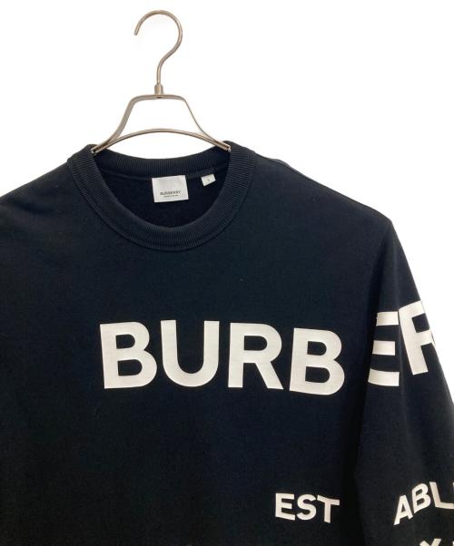 BURBERRY LONDON（バーバリーロンドン）BURBERRY LONDON (バーバリーロンドン) Horse Ferry Print Sweatshirt ブラック サイズ:Ｌの古着・服飾アイテム