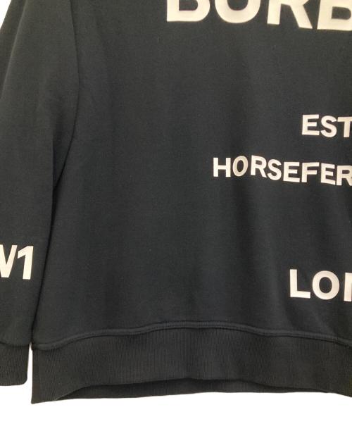 BURBERRY LONDON（バーバリーロンドン）BURBERRY LONDON (バーバリーロンドン) Horse Ferry Print Sweatshirt ブラック サイズ:Ｌの古着・服飾アイテム