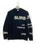 BURBERRY LONDON（バーバリーロンドン）の古着「Horse Ferry Print Sweatshirt」｜ブラック