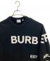 中古・古着 BURBERRY LONDON (バーバリーロンドン) Horse Ferry Print Sweatshirt ブラック サイズ:Ｌ：25000円