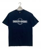 INDEPENDENTインディペンデント）の古着「NHSタグ半袖プリントTシャツ」｜ブラック