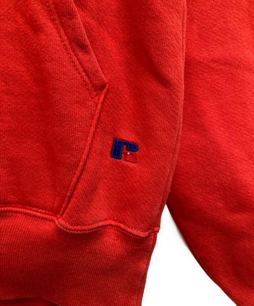 RUSSELL ATHLETIC（ラッセルアスレチック）RUSSELL ATHLETIC (ラッセルアスレチック) ヘンリーネックパーカー レッド サイズ:Mの古着・服飾アイテム