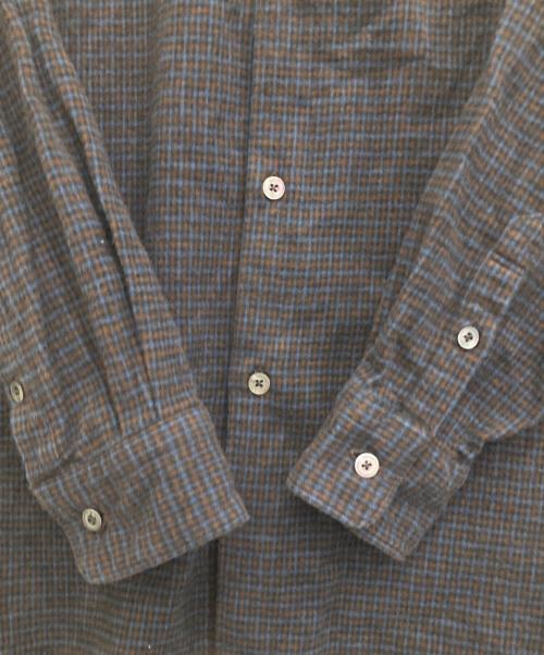 FUJITO（フジト）FUJITO (フジト) チェックシャツ ブラウンの古着・服飾アイテム