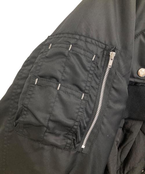 OMMO（オーエムエムオー）OMMO (オーエムエムオー) PEPLUM QUILTING MA-1 ブラック サイズ:36の古着・服飾アイテム