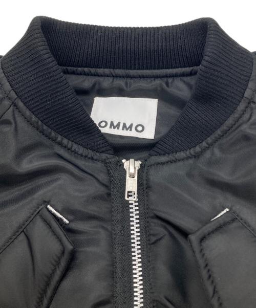 OMMO（オーエムエムオー）OMMO (オーエムエムオー) PEPLUM QUILTING MA-1 ブラック サイズ:36の古着・服飾アイテム