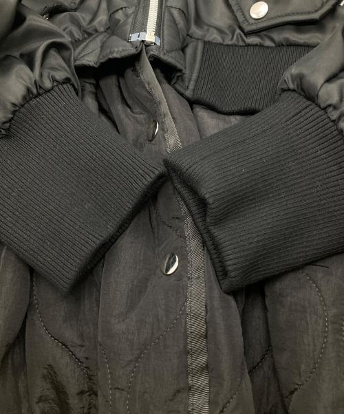 OMMO（オーエムエムオー）OMMO (オーエムエムオー) PEPLUM QUILTING MA-1 ブラック サイズ:36の古着・服飾アイテム