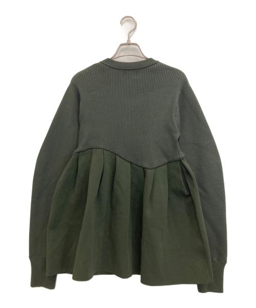 OMMO（オーエムエムオー）OMMO (オーエムエムオー) TUCK FLARE KNIT CD オリーブ サイズ:FREEの古着・服飾アイテム