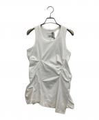 OMMOオーエムエムオー）の古着「LINE SLIT TUCK TOP」｜ホワイト
