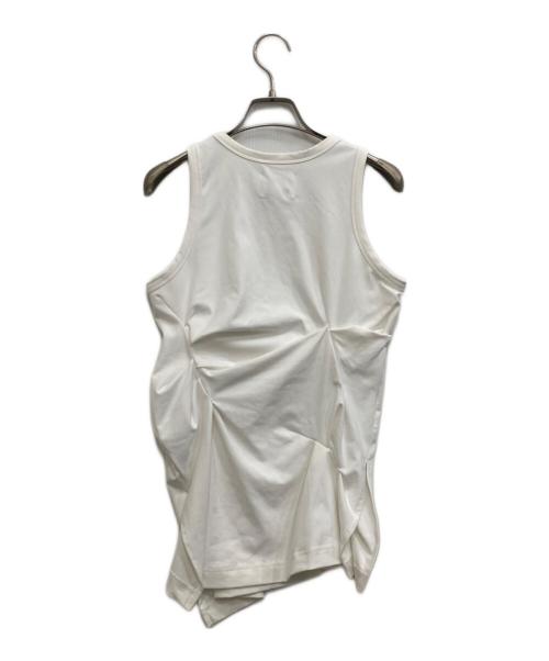 OMMO（オーエムエムオー）OMMO (オーエムエムオー) LINE SLIT TUCK TOP ホワイト サイズ:Fの古着・服飾アイテム