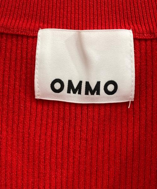 OMMO（オーエムエムオー）OMMO (オーエムエムオー) BLOCKING SHORT KT カーディガン レッド サイズ:38の古着・服飾アイテム