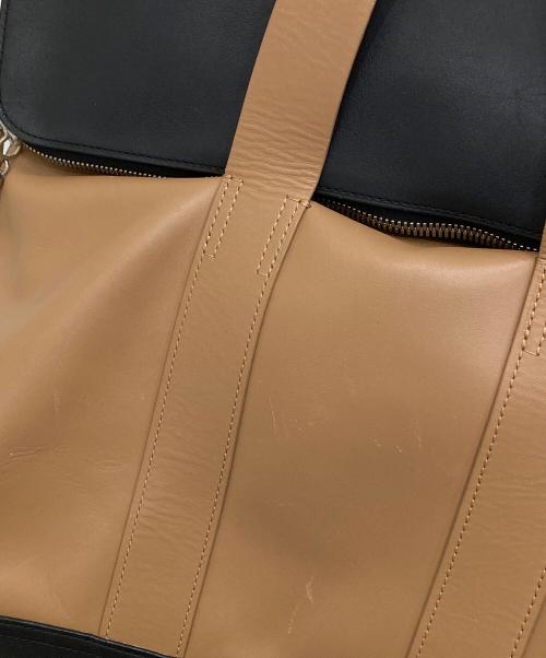 3.1 phillip lim（スリーワンフィリップリム）3.1 phillip lim (スリーワンフィリップリム) バイカラーレザーバッグ ブラック×ブラウンの古着・服飾アイテム
