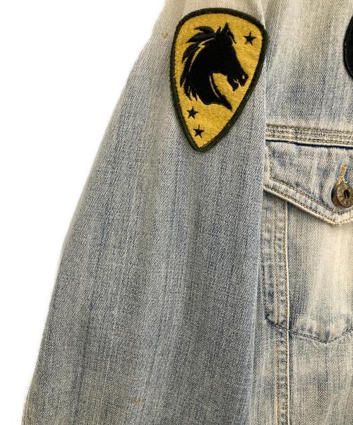 DIESEL（ディーゼル）DIESEL (ディーゼル) ワッペンデニムジャケット インディゴ サイズ:Mの古着・服飾アイテム
