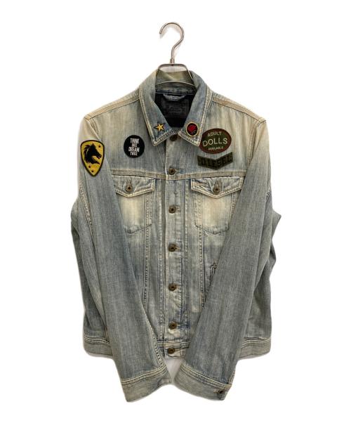 DIESEL（ディーゼル）DIESEL (ディーゼル) ワッペンデニムジャケット インディゴ サイズ:Mの古着・服飾アイテム