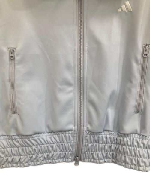 adidas（アディダス）adidas (アディダス) スウェットフルジップ W SMOCKED TRACKTOP AP スカイブルー サイズ:Ｌの古着・服飾アイテム