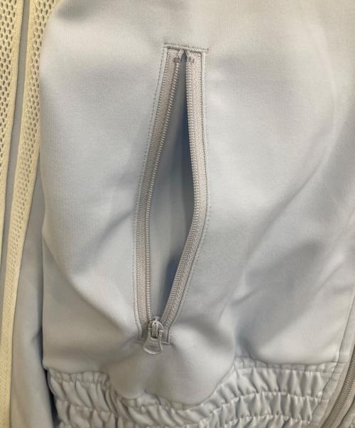 adidas（アディダス）adidas (アディダス) スウェットフルジップ W SMOCKED TRACKTOP AP スカイブルー サイズ:Ｌの古着・服飾アイテム